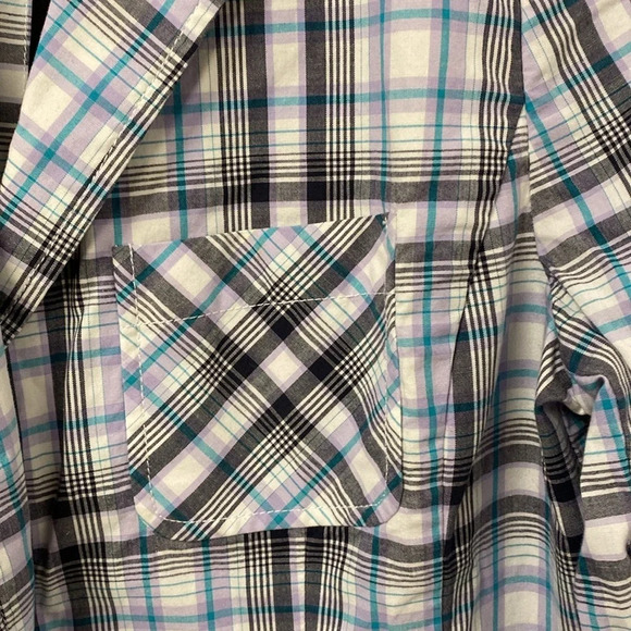 Talbots Petites Multi Color Plaid Stretch‎ Career Women’s Blazer Size 10P - Picture 2 of 10